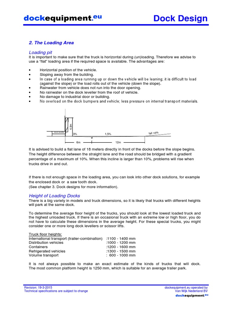 Loading Dock Design Guidelines | PDF | Elevator | Truck
