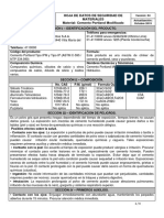 Cemento Portland Modificado Hoja de Datos de Seguridad