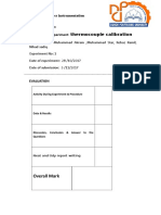 Thermocouple Callibration