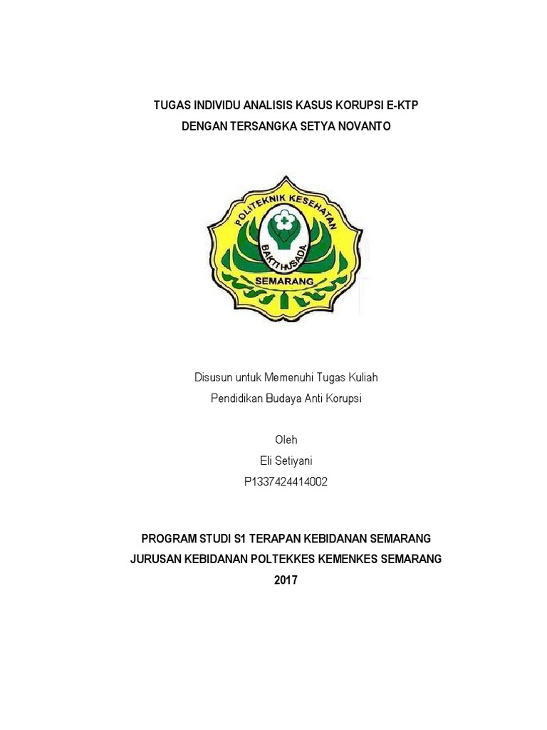 Makalah Kasus Korupsi E Ktp Pdf