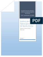 Análisis de Fibra Óptica para Redes de Banda Ancha