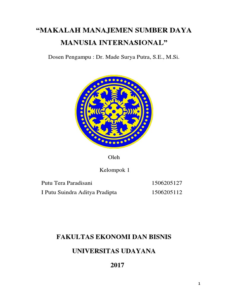Makalah Msdm Internasional
