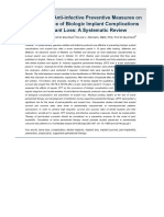 The Effects of Anti-Infective Preventive Measures On The Occurrence of Biologic Complications and Implant Loss. A Systematic Review