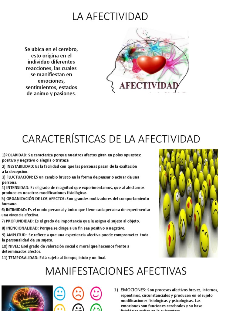 La Afectividad | PDF | Sensación | Las emociones