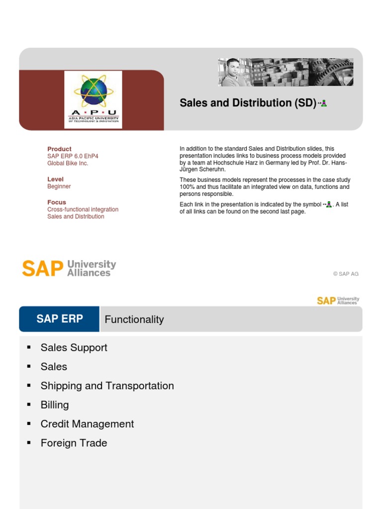 Lecture 4 - Sales and Distribution | PDF | Sap Se | Invoice