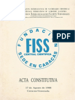Acta Constitutiva de La FISS Central Cientifica