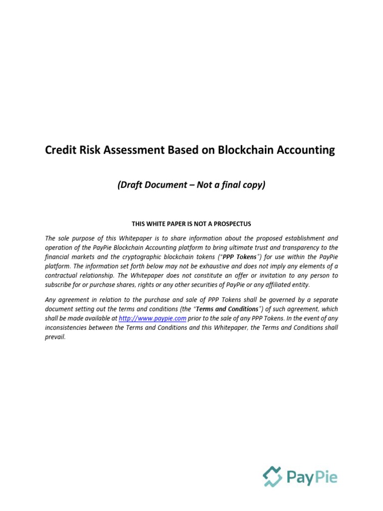 PayPie Whitepaper PDF Factoring (Finance) Debits And Credits