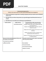 lesson plan template about head to toe story