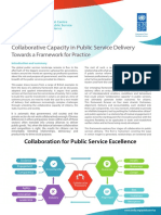 Collaborative Capacity in Public Service Delivery - Towards a Framework for Practice
