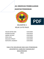 Laporan Hasil Observasi Pembelajaran