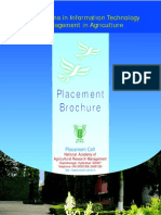 Placement Brochure: PG Diploma in Information Technology Management in Agriculture