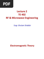 TE 402 RF & Microwave Engineering: Engr. Ghulam Shabbir