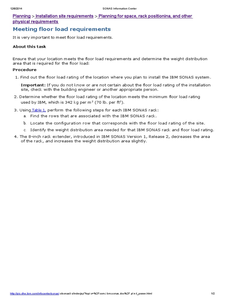 Floor Load Requirements PDF Computing Manufactured Goods