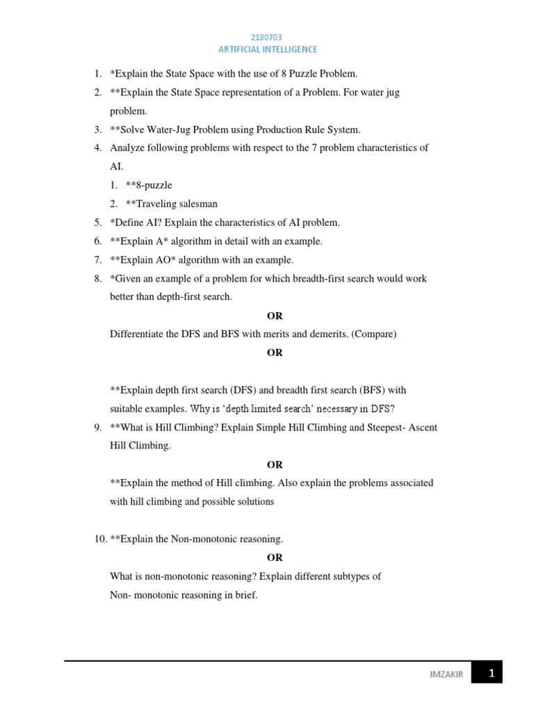 AI Problem Characteristics and Solutions | PDF | Artificial ...