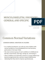 Musculoskeletal Disorders - General and Specific: Yoan Rahmah Aprilia 1102013306