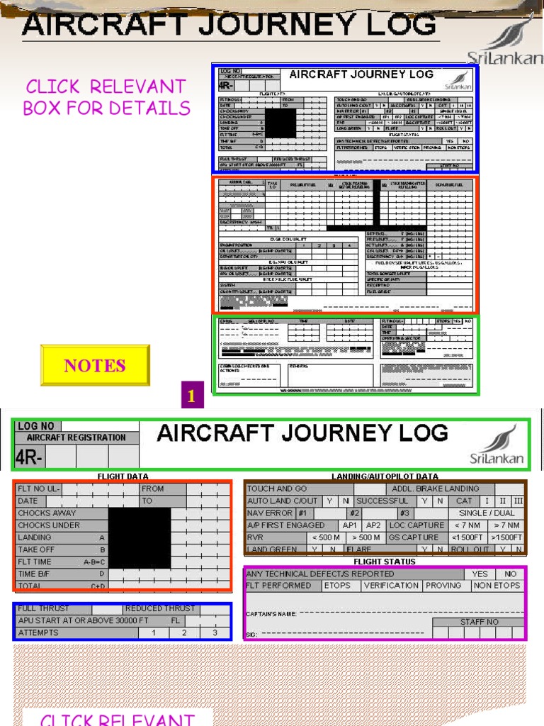 CLICK BOX FOR AIRCRAFT JOURNEY LOG DETAILS PDF Aircraft Transport