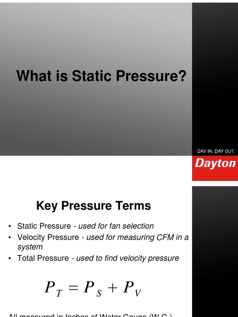 What Is Static Pressure Pdf