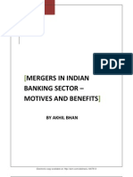 Mergers in Indian Banking Sector - Motives and Benefits: by Akhil Bhan