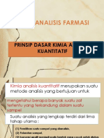 Prinsip Dasar Kimia Analisis Kuantitatif