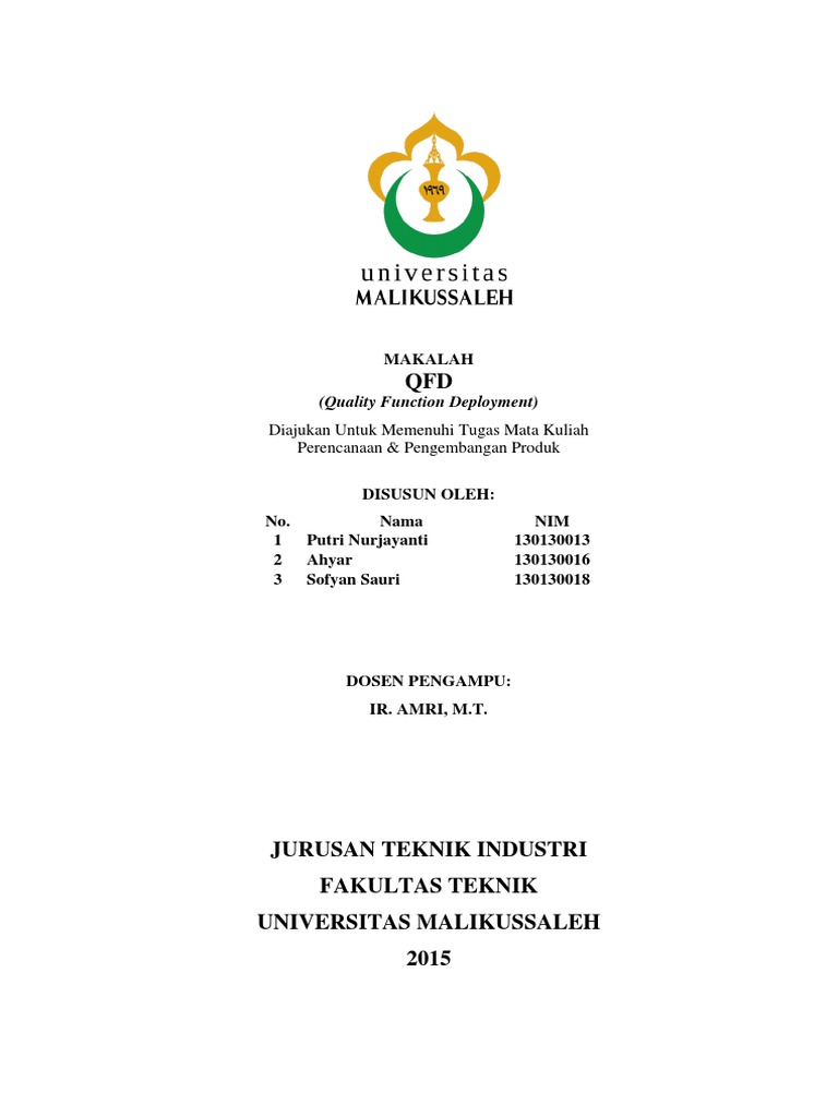 289901928 Makalah Qfd Pdf