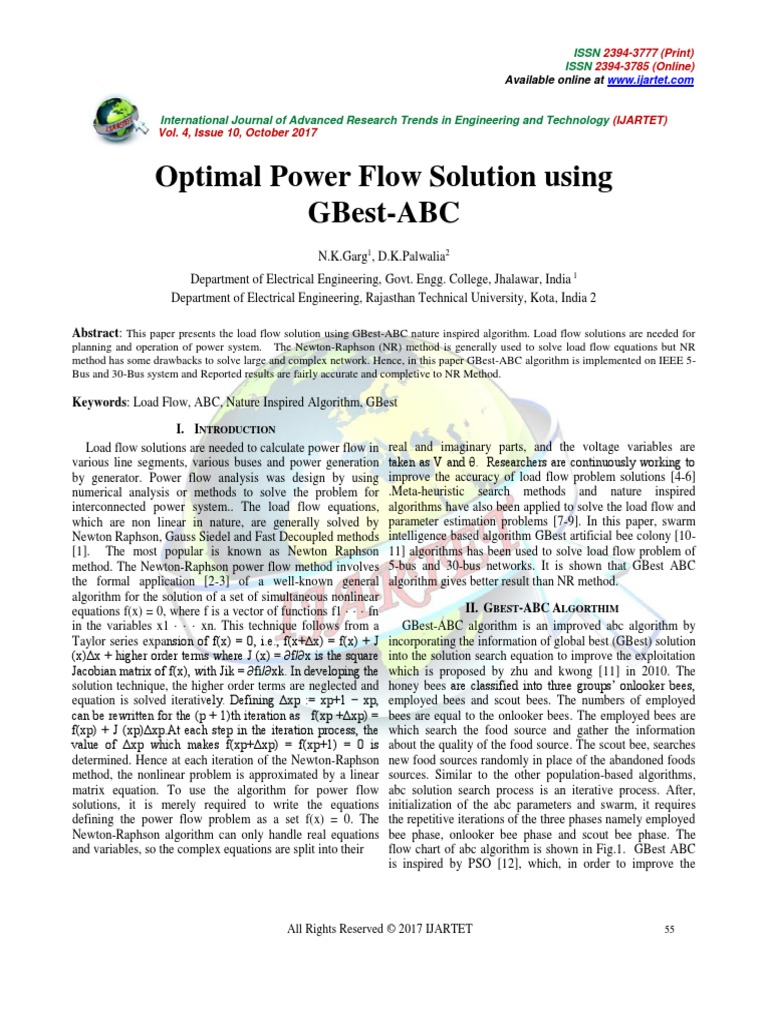 Optimal Power Flow Solution Using | PDF | Equations | Mathematical ...