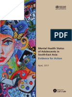 Mental Health Status of Adolescents in South-East Asia:: Evidence For Action