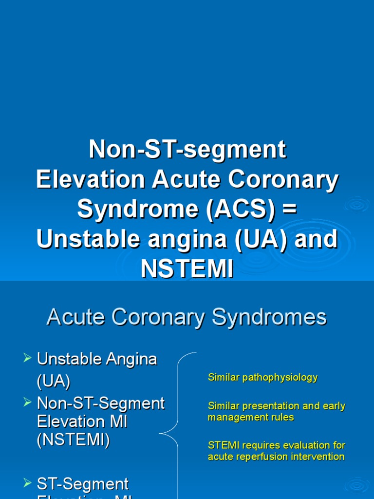 NSTEMI | Myocardial Infarction | Coronary Artery Disease