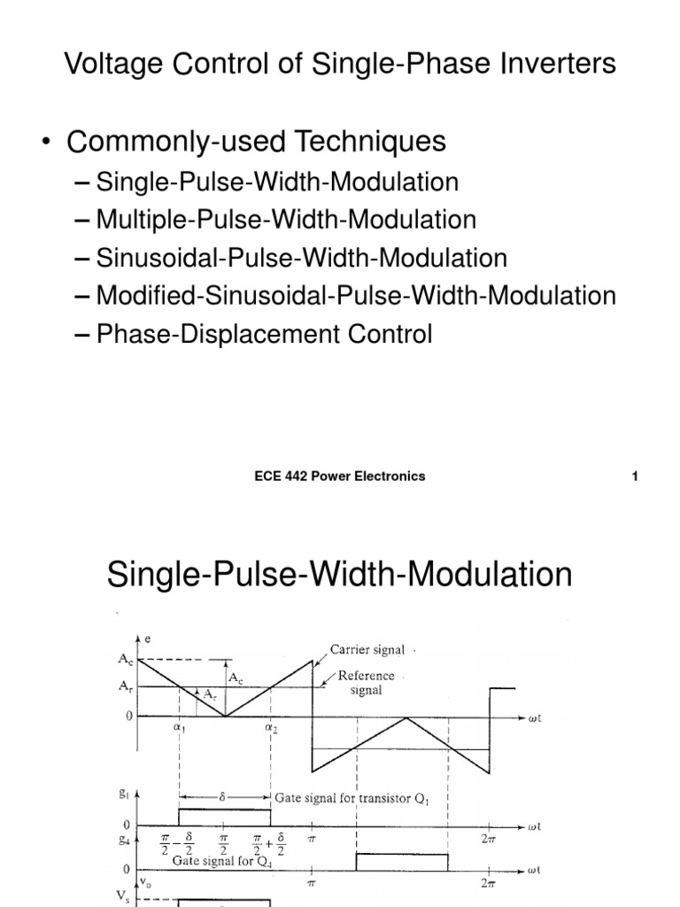 Voltage Control Techniques for Inverters | PDF | Power Electronics ...