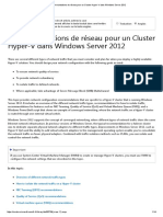 Recommandations de Réseau Pour Un Cluster Hyper-V Dans Windows Server 20128en