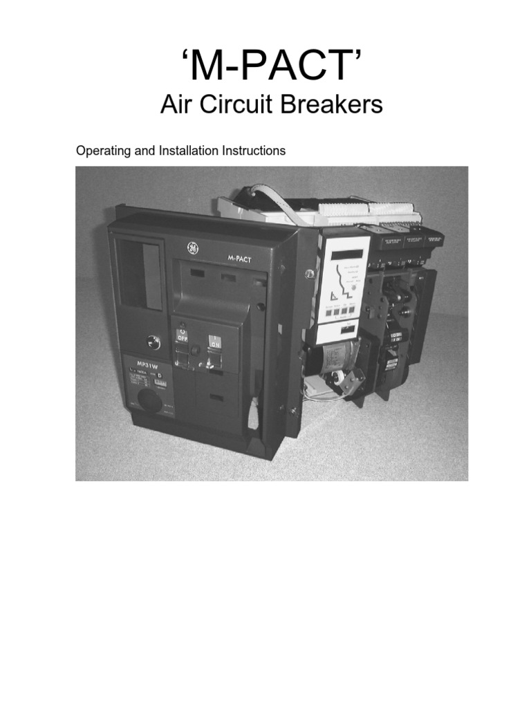 M-PACT Air Circuit Breaker Manual | PDF | Electrical Connector