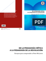 De La Pedagogía Crítica A La Pedagogía de La Revolución