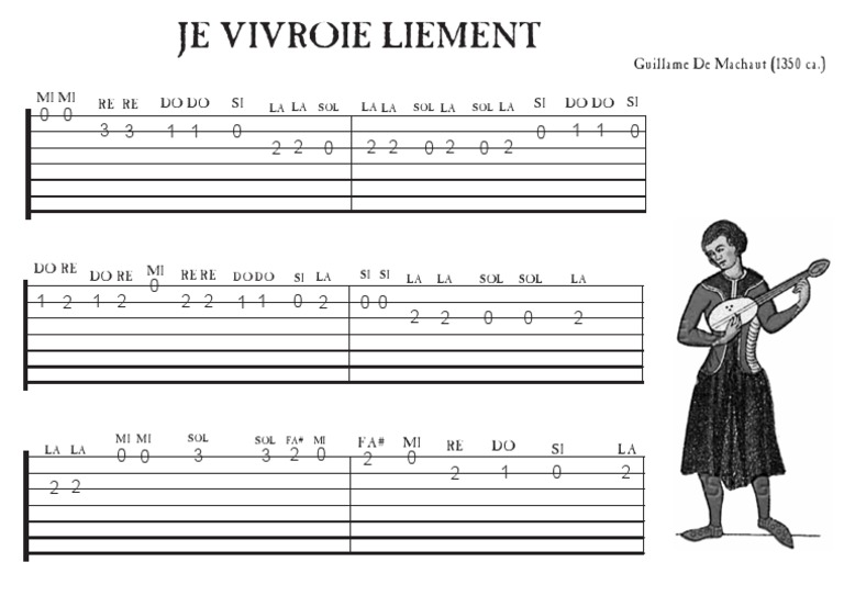 Guillaume De Machaut Je Vivroie Liement Musique Classique Divertissement General