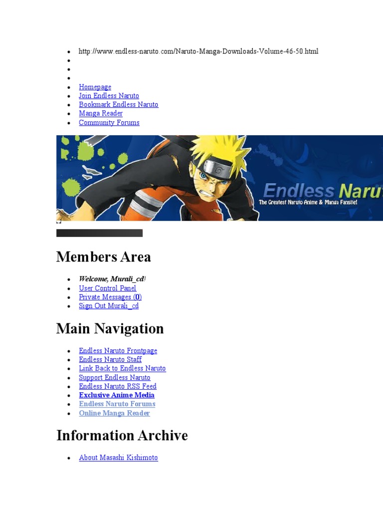 Members Area: Welcome, Murali - CD!, PDF, Manga