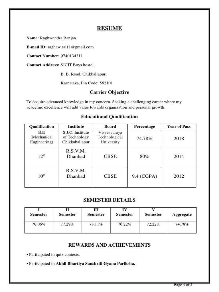 Resume 007 raghaw1 download free pdf computing science