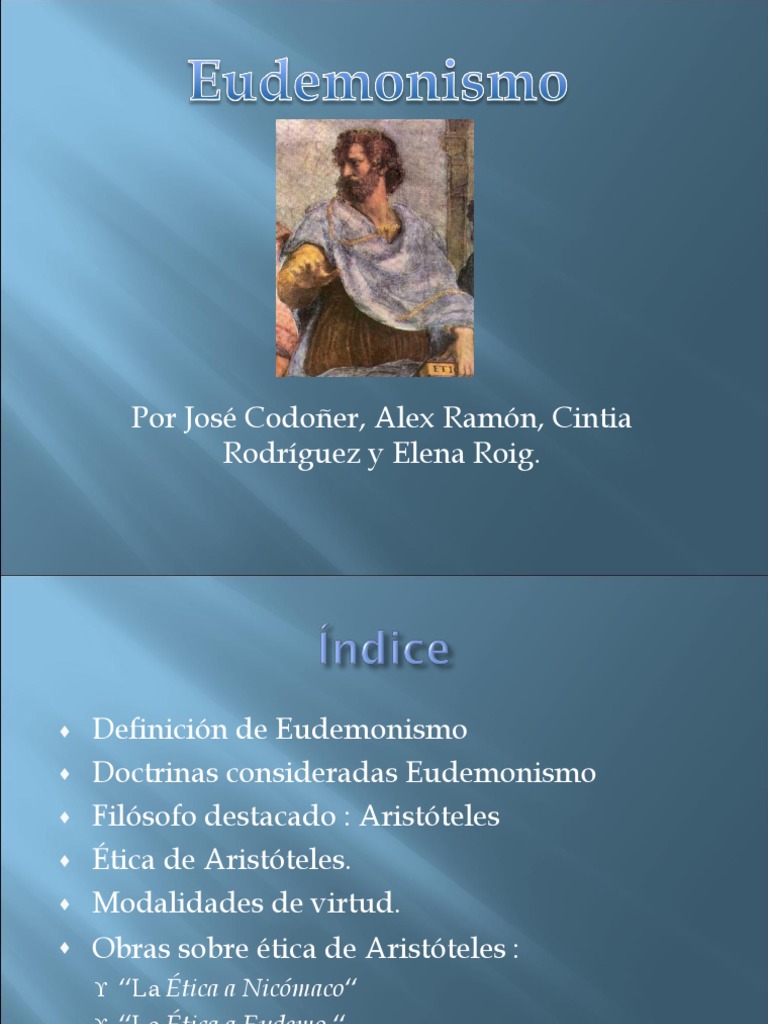 Eudemonismo 101118155448 Phpapp02 | PDF | Aristóteles | Epistemología