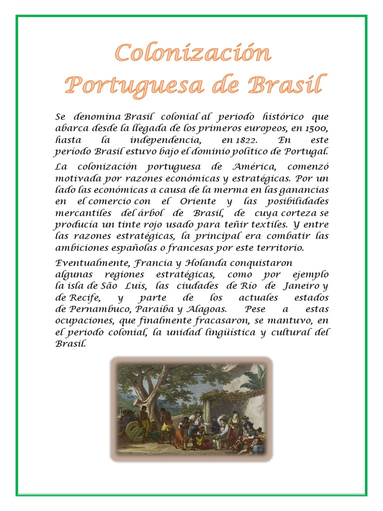 Colonización Portuguesa de Brasil.pptx Colonización europea de las Américas America latina