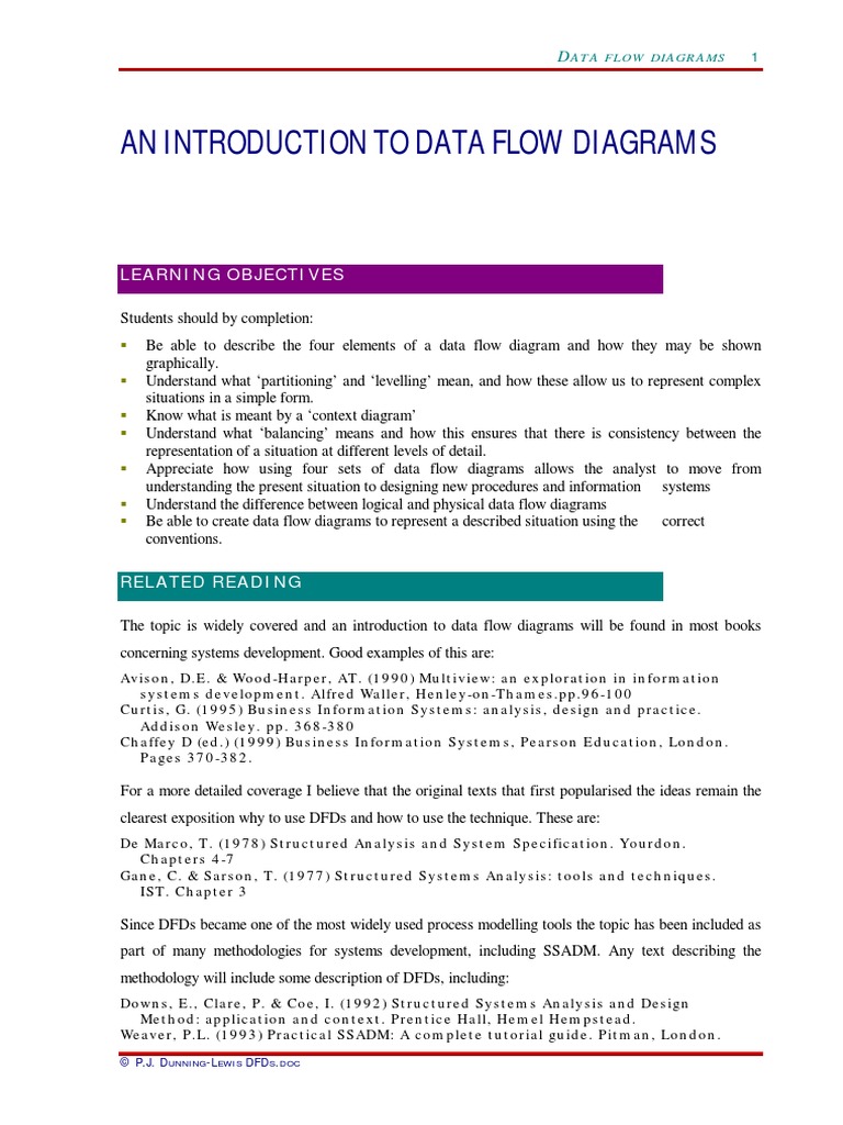 An Introduction To Data Flow Diagrams | PDF | Business Process ...