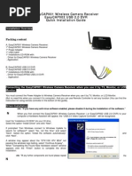 Easycap001 Wireless Camera Receiver Easycap002 Usb 2.0 DVR Quick Installation Guide