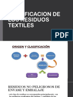 Clasificacion de Los Residuos Textiles