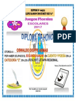 Diplomas Juegos Florales