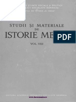 Excessive Barber cricket Studii Si Materiale Istorie Medie 08 (1975) | PDF