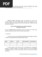 Tutela Cautelar Requerida Em Carater Antecedente MODELO