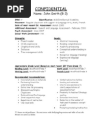 Student Profile Template Guide | PDF | Pedagogy | Cognition