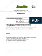 Valor Médio e Desvio Padrão de Uma Distribuição de Probabilidade GES