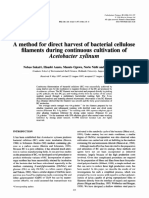 A Method For Direct Harvest of Bacterial Cellulose Filaments During Continuous Cultivation of Acetobacter Xylinum PDF