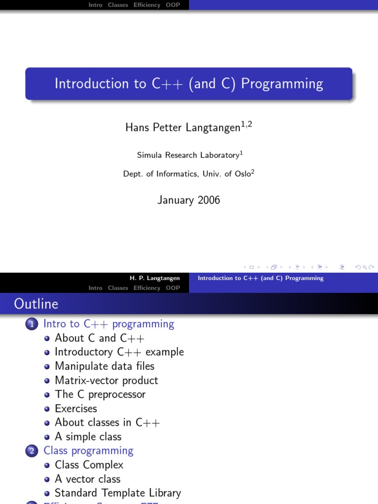Slides C++ | PDF | C (Programming Language) | C++