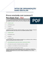 Prova 3 Fundamentos Organização Escolar