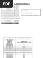 Static Pressure Calculator