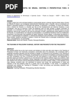 o Ensino de Filosofia No Brasil História e Perspectivas Para o ‘Filosofar’