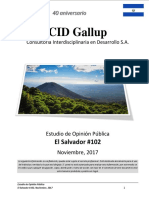 Estudio de Opinión Pública El Salvador #102 Noviembre, 2017